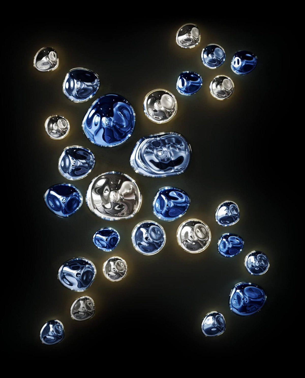 Handblown Crystal Gold Finish Wall Sconce