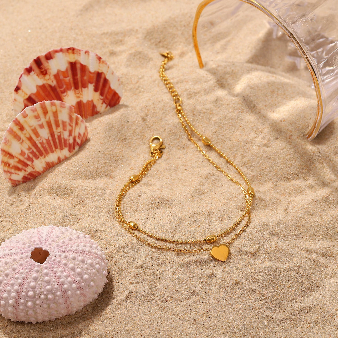 Rowena Gold Layered Anklet