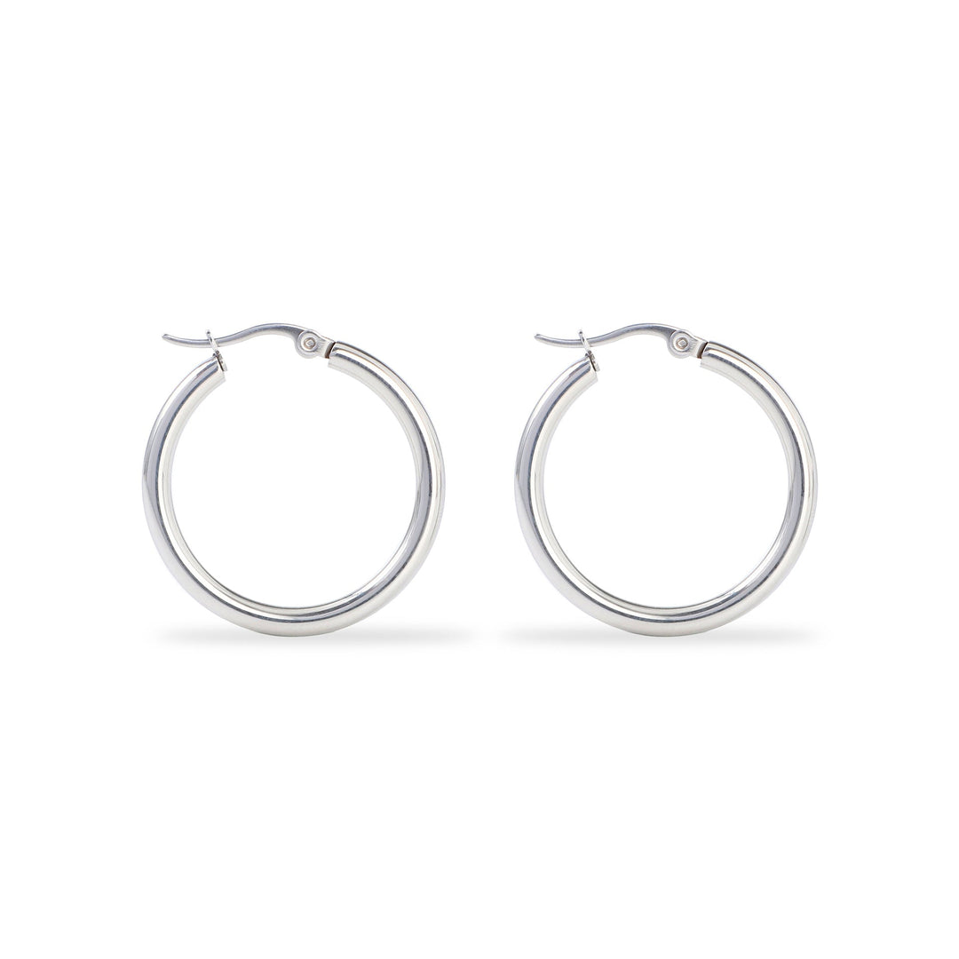 Classic Hoop Earrings in Silver