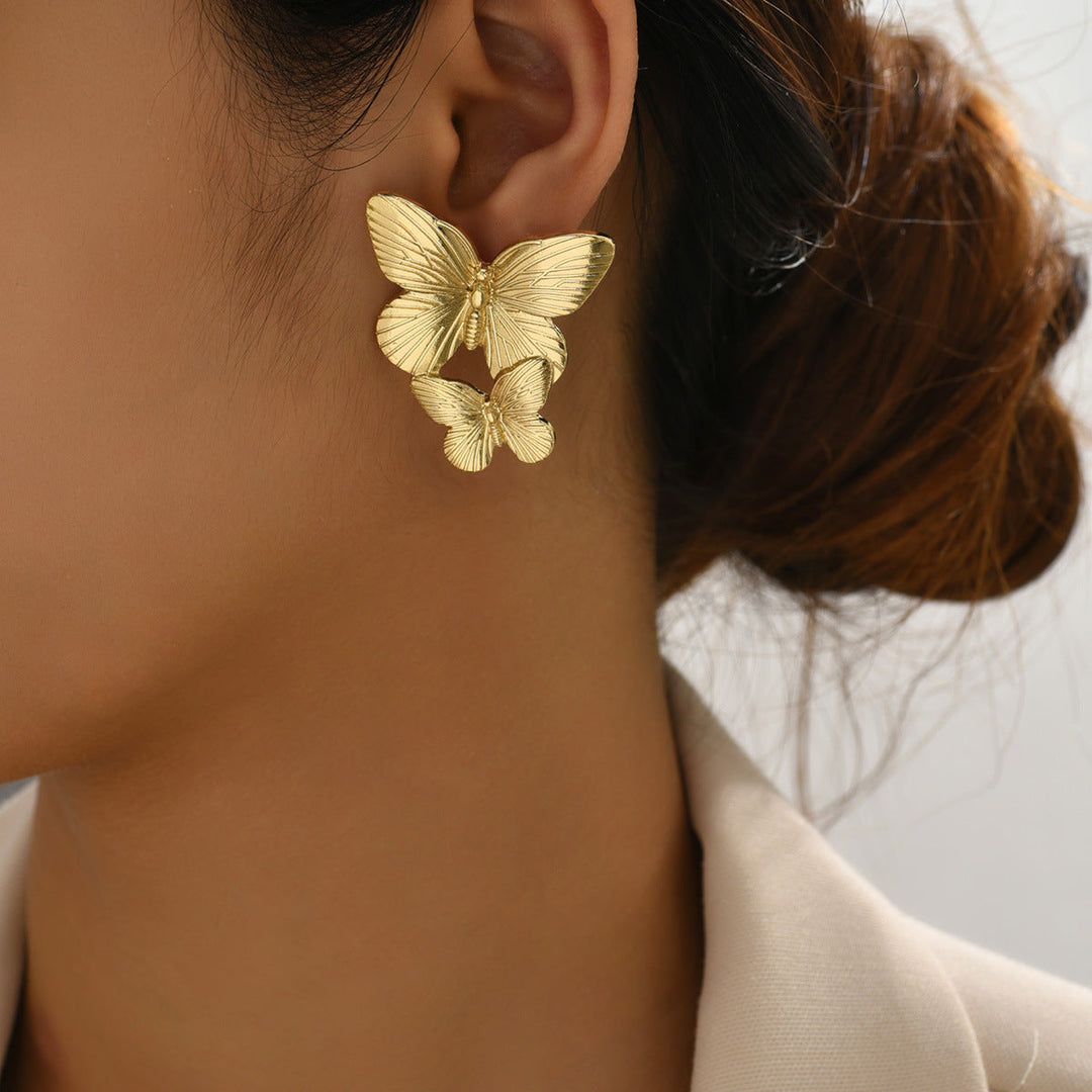 Mariah Butterfly Gold Earrings
