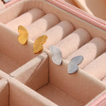 Load image into Gallery viewer, Lilac Gold Butterfly Earrings
