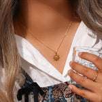 Load image into Gallery viewer, Eliora Gold Sun Necklace
