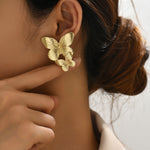 Load image into Gallery viewer, Mariah Butterfly Gold Earrings
