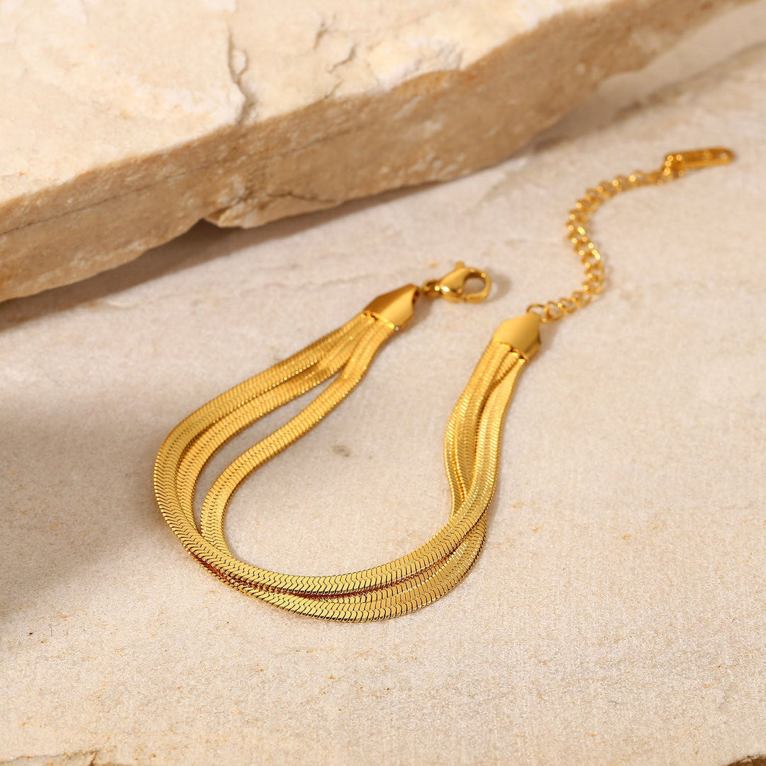 Abela Herringbone Bracelet 3 Layer