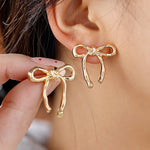 Load image into Gallery viewer, Dainty Bow Knot Stud Earrings
