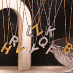 Load image into Gallery viewer, Balloon Gold Initial Necklace
