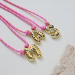 Load image into Gallery viewer, Chunky Gemstone Accented Initial Rope Necklace
