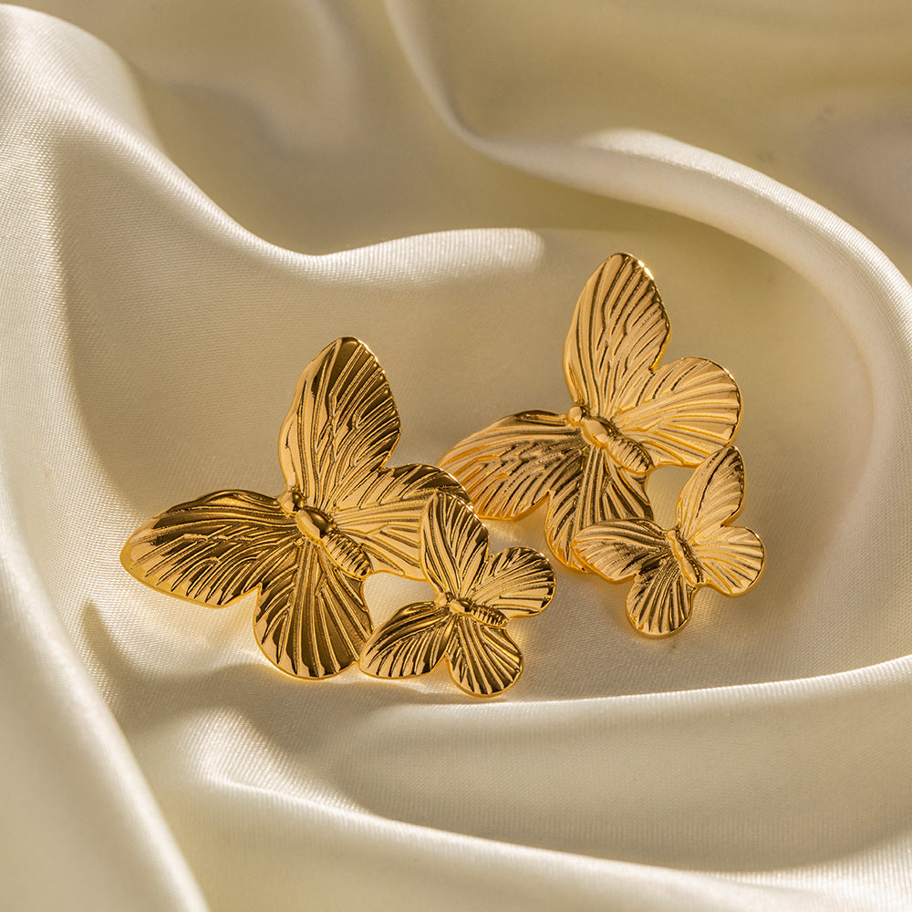 Mariah Butterfly Gold Earrings