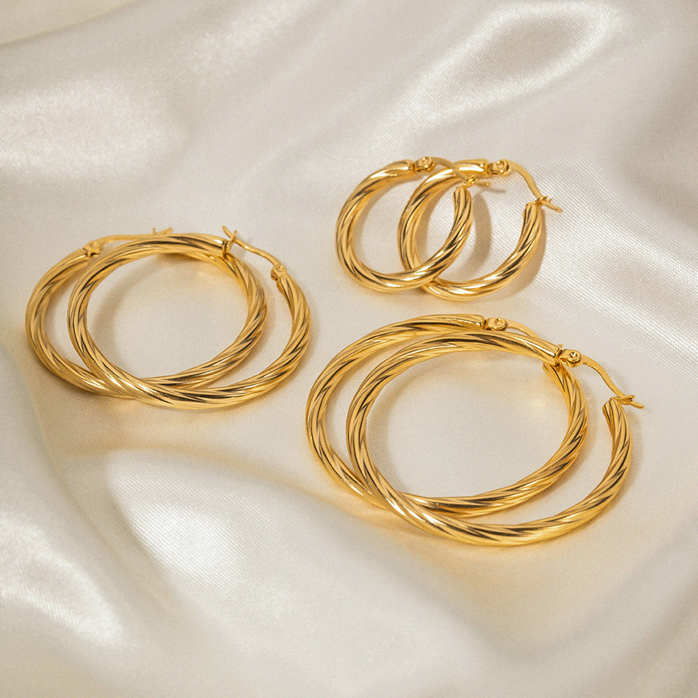 Zephy Twisted Hoop Earrings