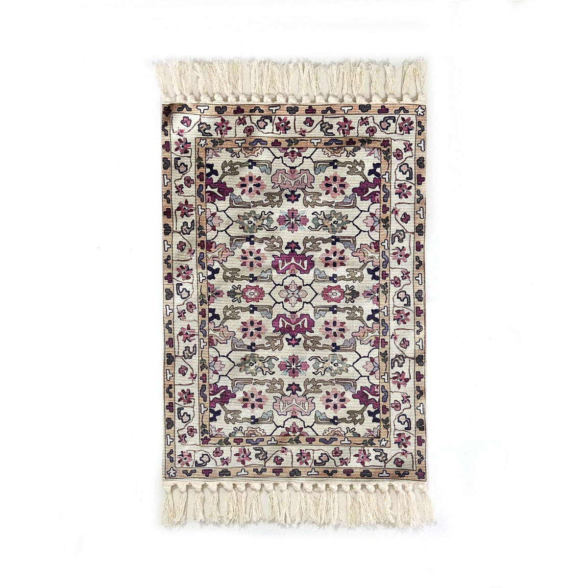 Cotton and Linen Hand-Loomed Area Rug