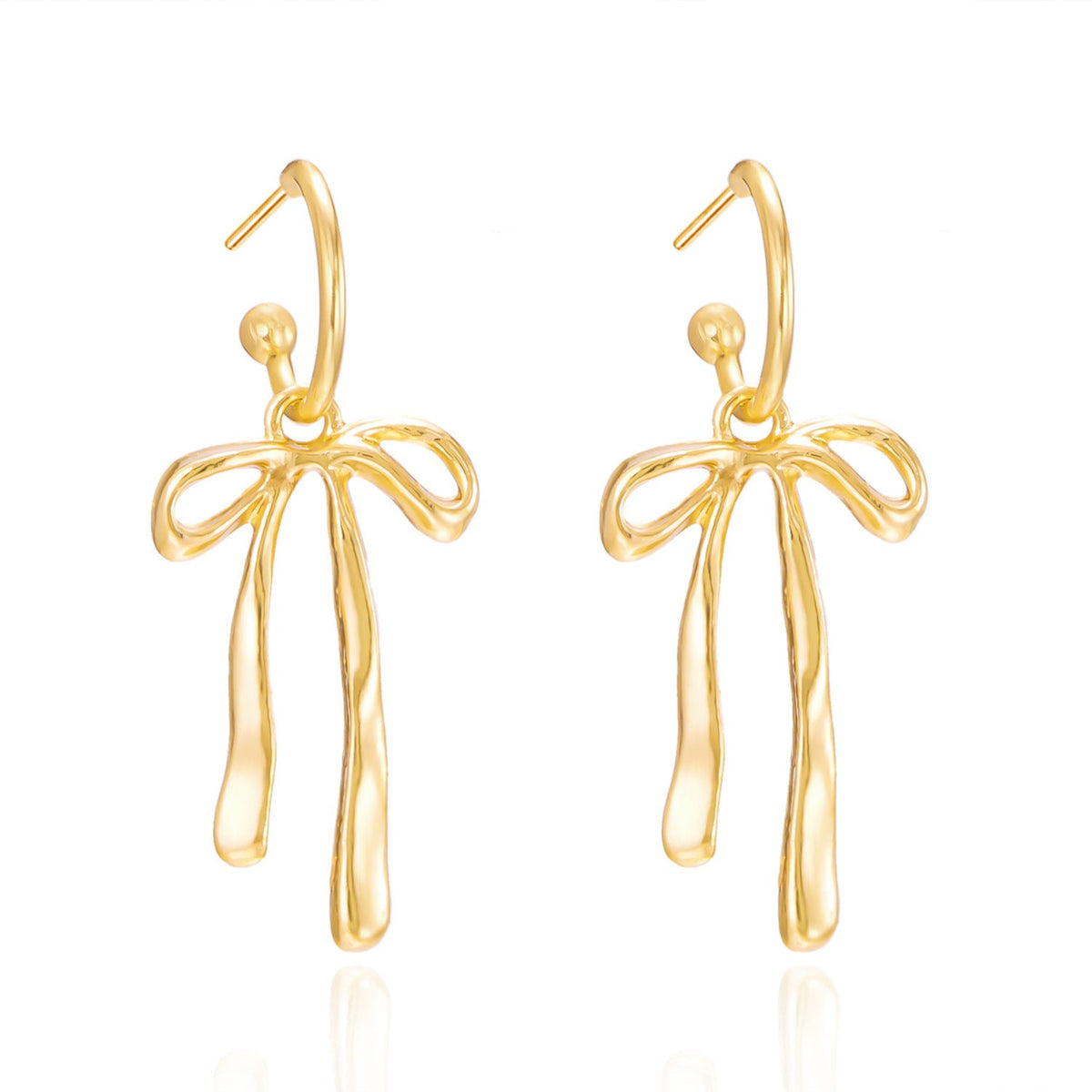 Chic Bow Hoop Earrings