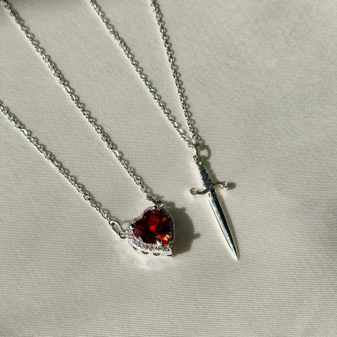 Prince & Princess Necklace and Custom Magnetic Bracelets Couples Matching Set