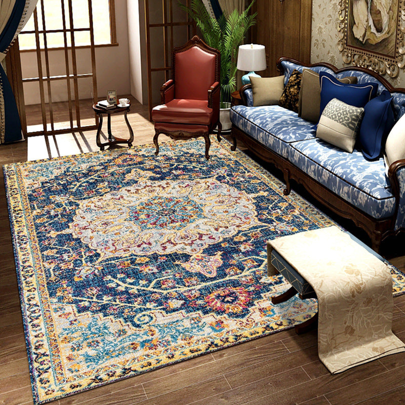 Persian-Style Vintage Area Rug for Bedroom and Living Room