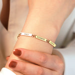 Load image into Gallery viewer, Personalized Family Names Paperclip Bracelet
