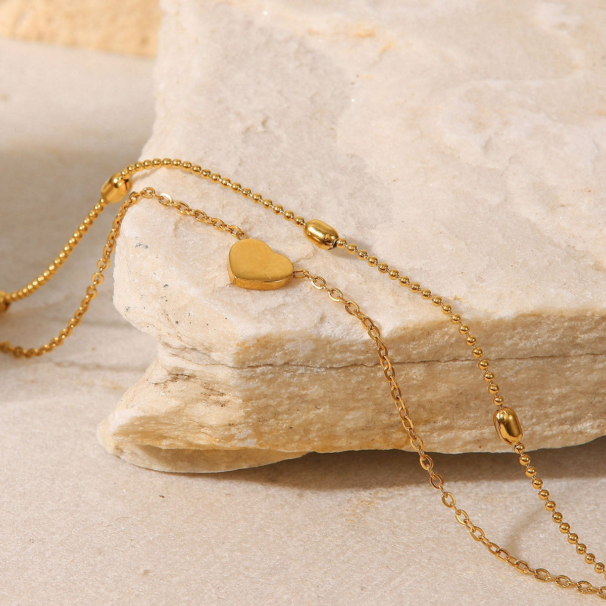 Rowena gold layered anklet