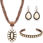 Load image into Gallery viewer, 3pc Boho Beaded Necklace, Bracelet, Earring Set
