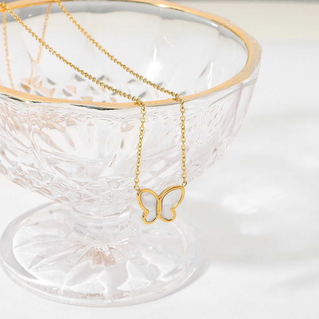 Butterfly Mother of Pearl Necklace