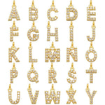 Load image into Gallery viewer, Dainty Diamond Letter Initial Herringbone Necklace
