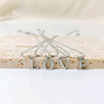 Load image into Gallery viewer, Minimal Serif Letter Initial Herringbone Necklace
