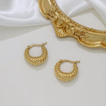 Load image into Gallery viewer, Jane Croissant Hoop Earrings
