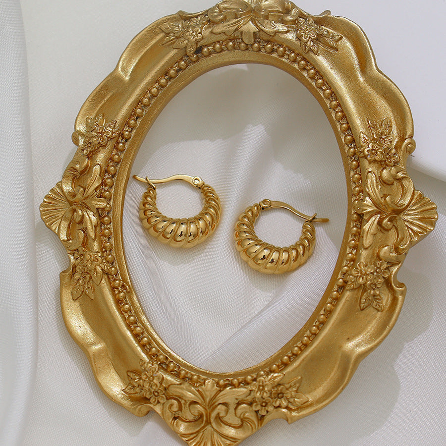 Jane Croissant Hoop Earrings
