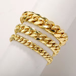 Load image into Gallery viewer, 14k Chunky Diamond Accented Clasp Cuban Link Bracelet
