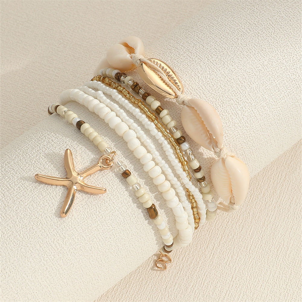 7pc boho beach bracelet stack