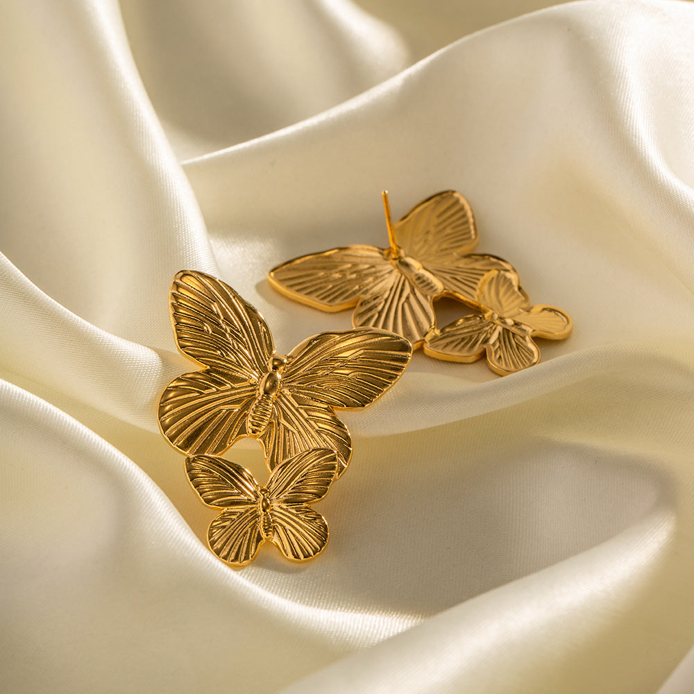 Mariah Butterfly Gold Earrings