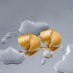 Load image into Gallery viewer, Sonia Gold Wave Earrings
