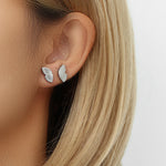 Load image into Gallery viewer, Lilac Gold Butterfly Earrings
