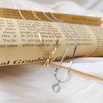 Load image into Gallery viewer, Minimal Serif Letter Initial Herringbone Necklace
