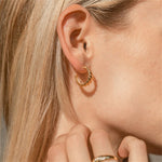 Load image into Gallery viewer, Croissant Bow Earrings
