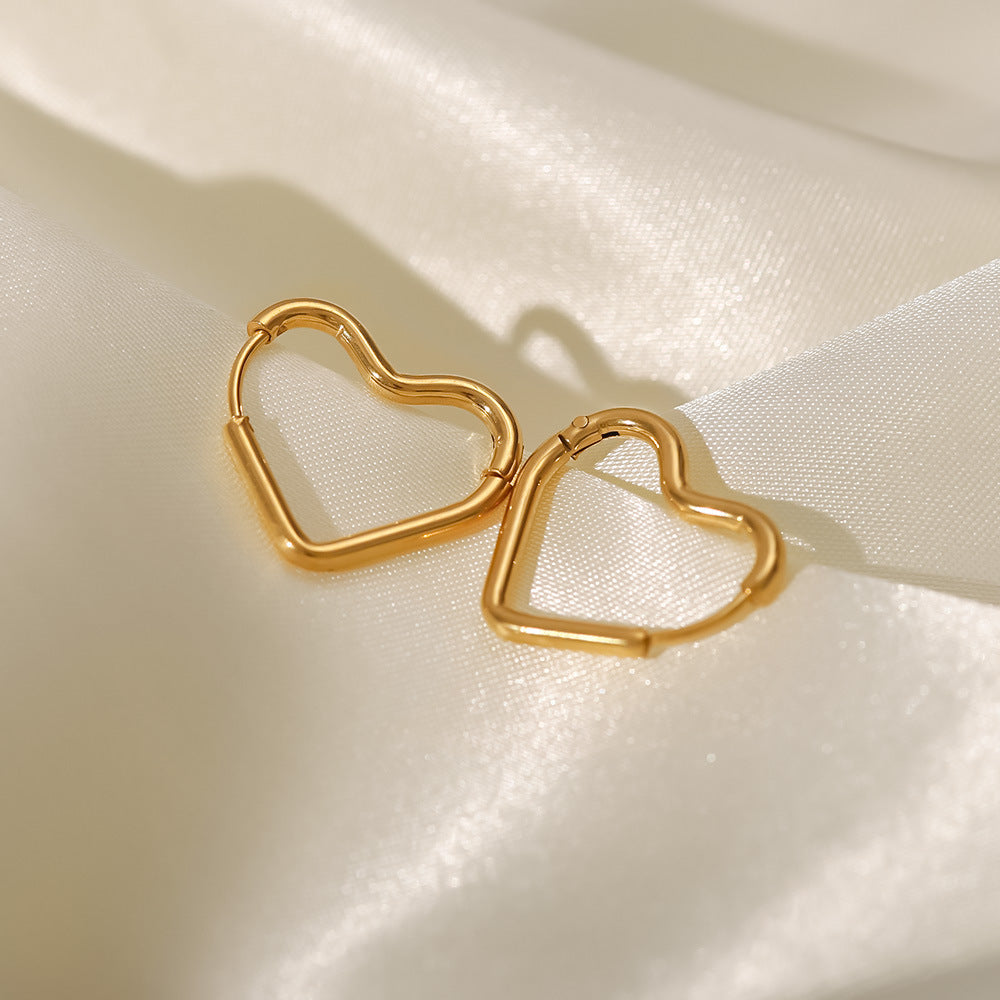 Helena Heart Hoop Earrings