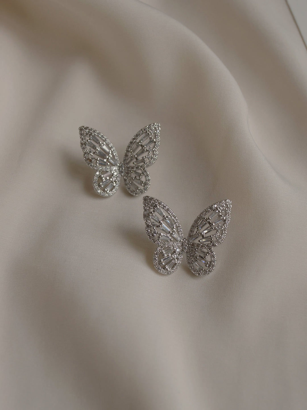 Deirdre Silver Butterfly Earrings