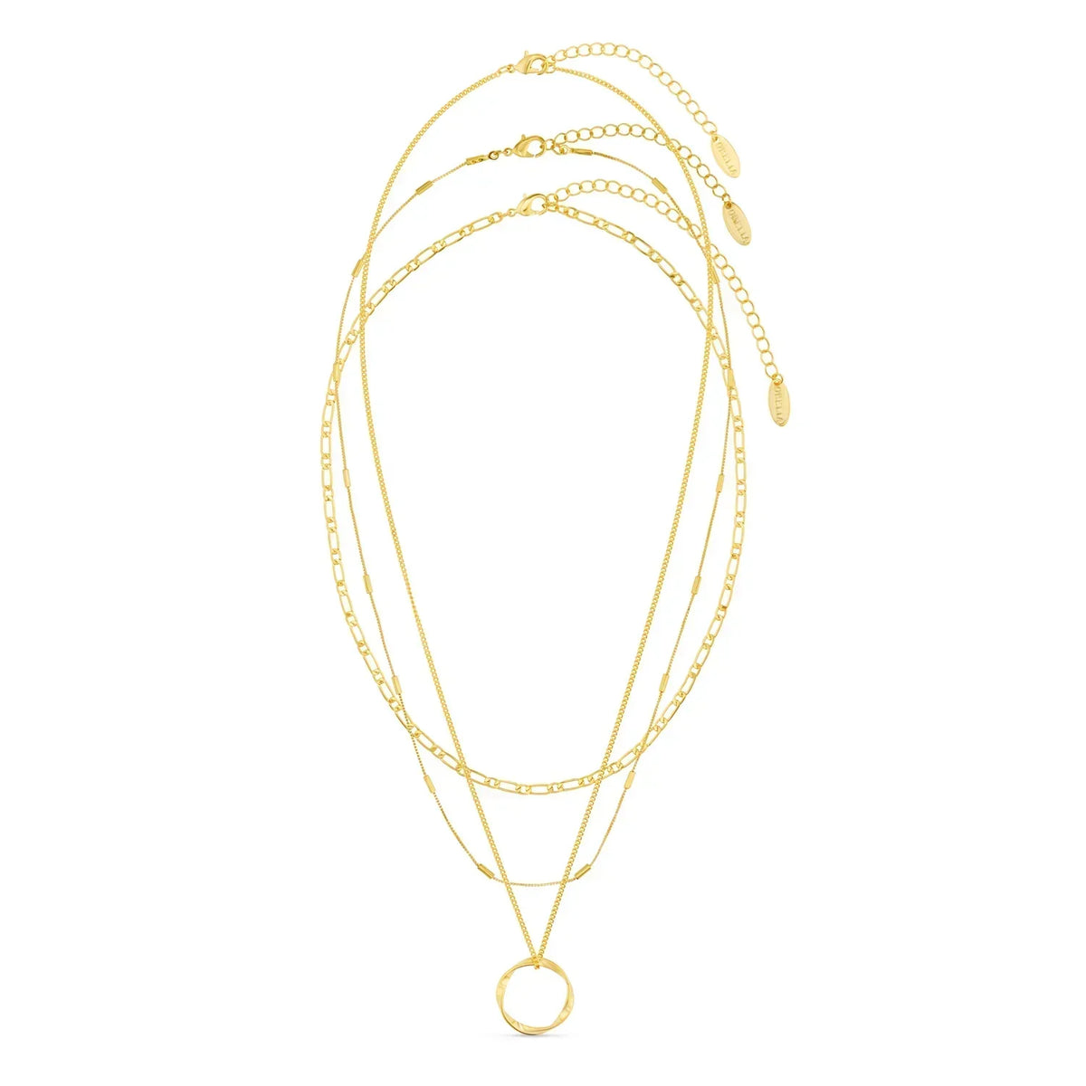 Delicate pendant necklace in gold