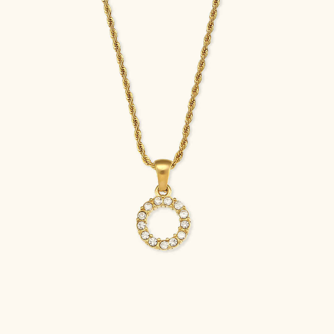Maeve Diamond Initial Letter Necklace