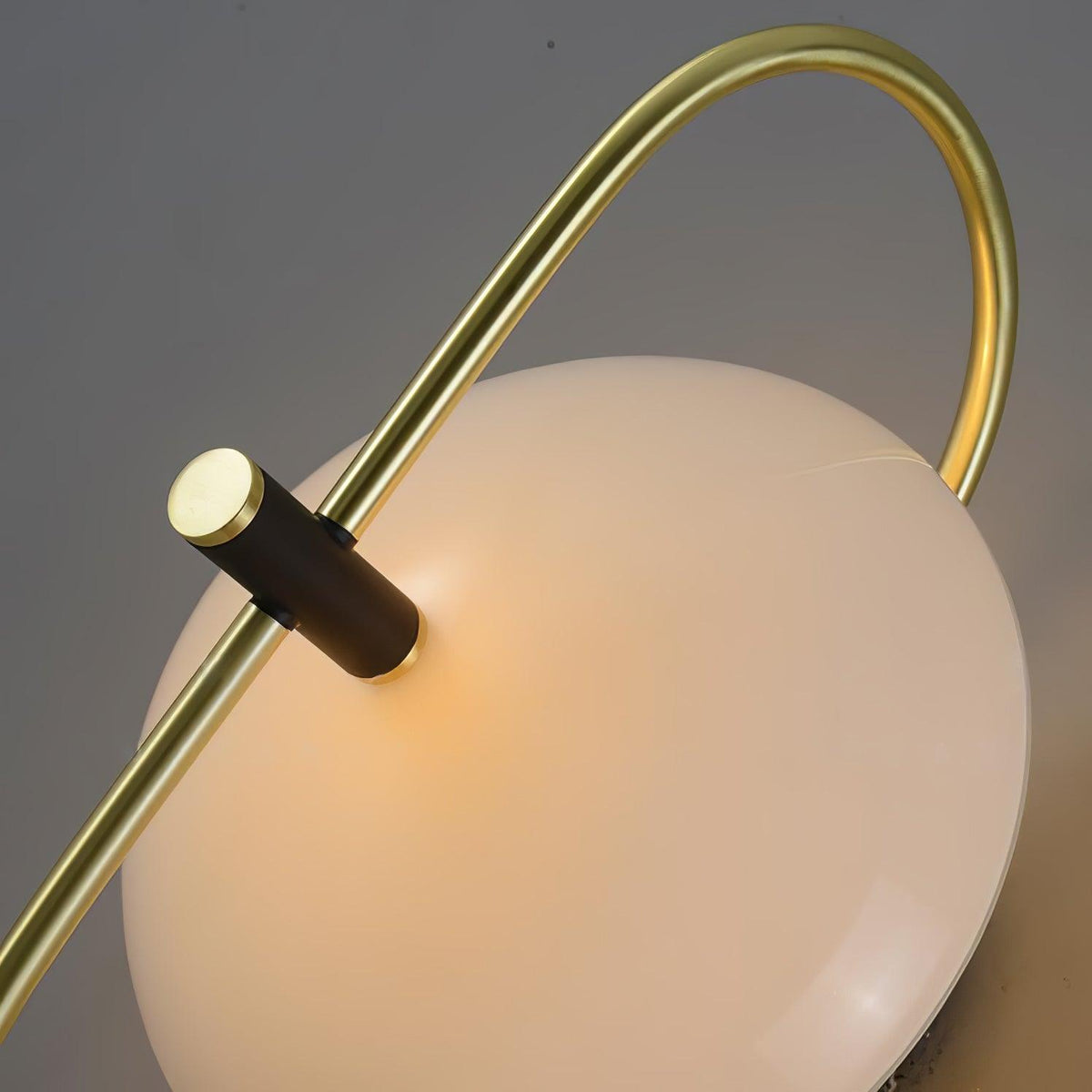 Thick Glass Half Circle Brass Finish Wall Lamp