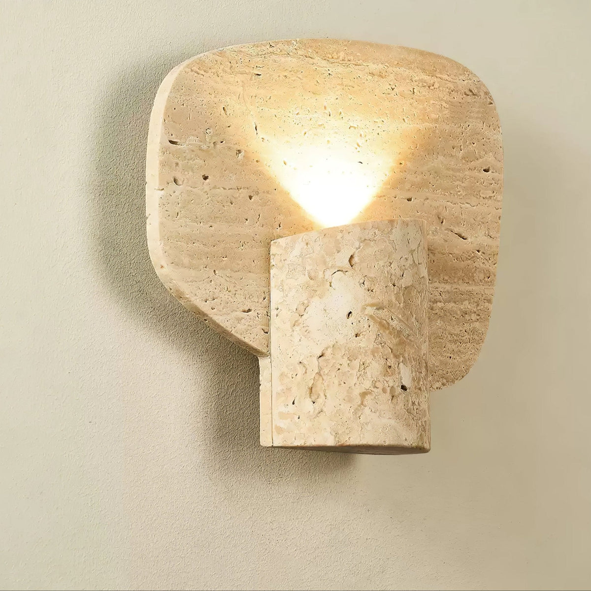 Travertine Cylinder Contemporary Wall Light