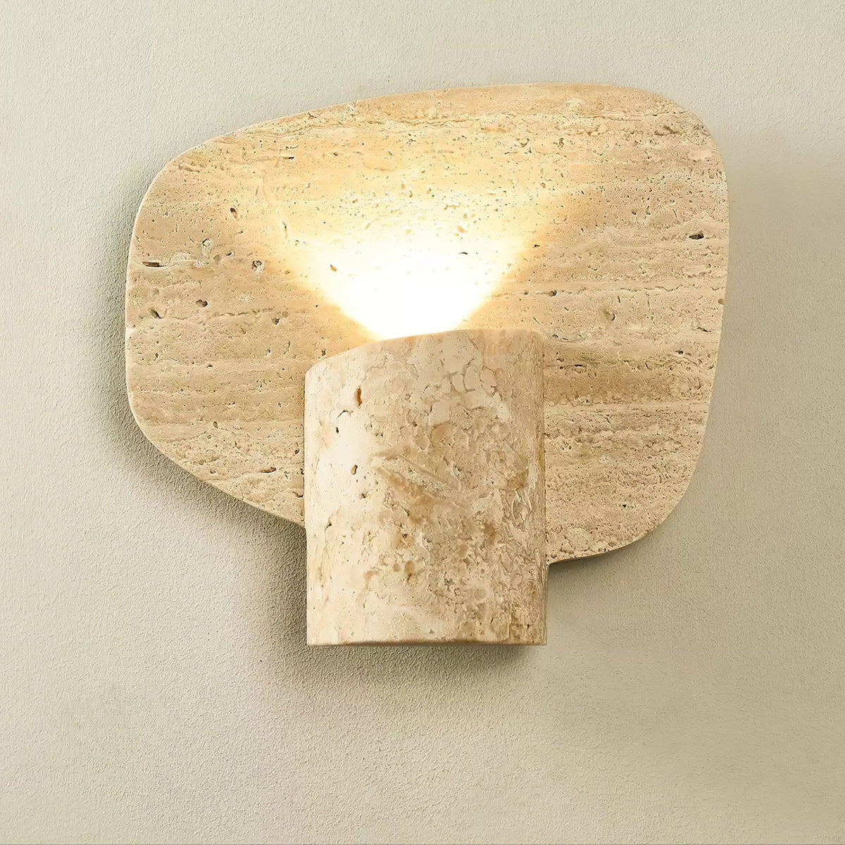 Travertine Cylinder Contemporary Wall Light
