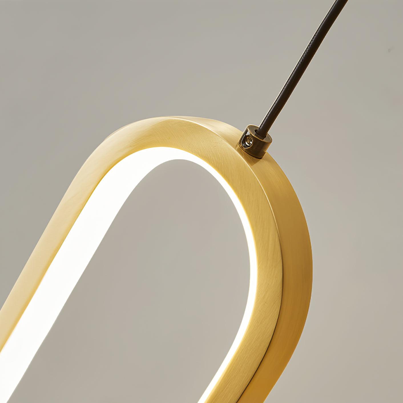Oval Brass Finish Contemporary Wall Lamp