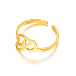 Load image into Gallery viewer, Adjustable Italic Cursive Letter Initial Ring
