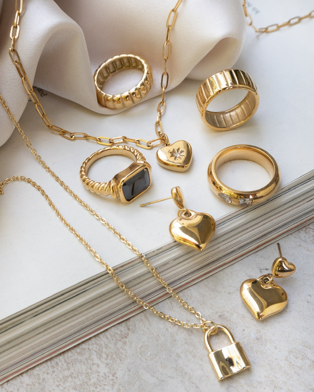 Cassie Double Heart Earrings