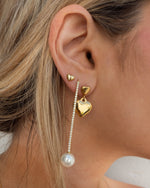 Load image into Gallery viewer, Cassie Double Heart Earrings

