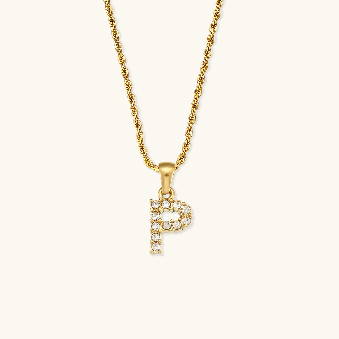 Maeve Diamond Initial Letter Necklace