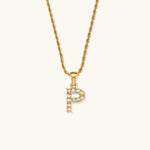 Load image into Gallery viewer, Maeve Diamond Initial Letter Necklace
