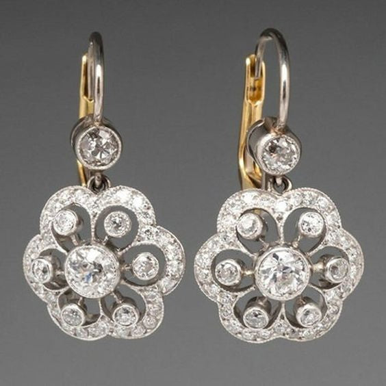 Elegant Crystal Vintage Earrings