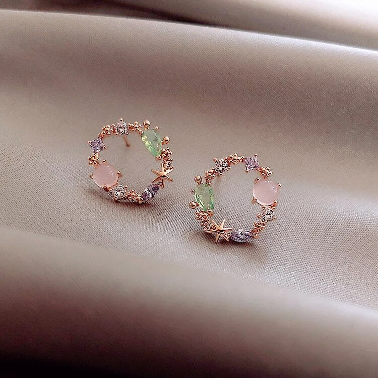 Pendientes redondos cl sicos de cristal rosa y verde para mujer joyer a de flor dulce_jpg_q90_jpg_377cf9cc 8247 4535 b683 708ed90f6634