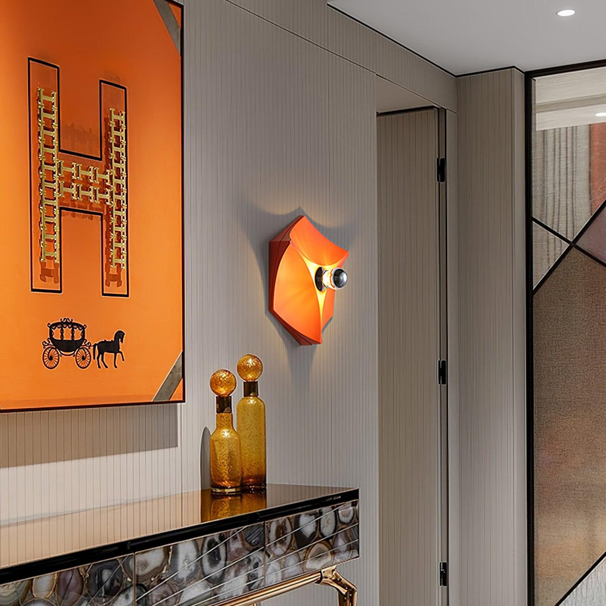 Pentagon Contemporary Polycarbonate Wall Lamp