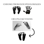 Load image into Gallery viewer, Personalized Baby Name, Footprint, Birthstone Necklace
