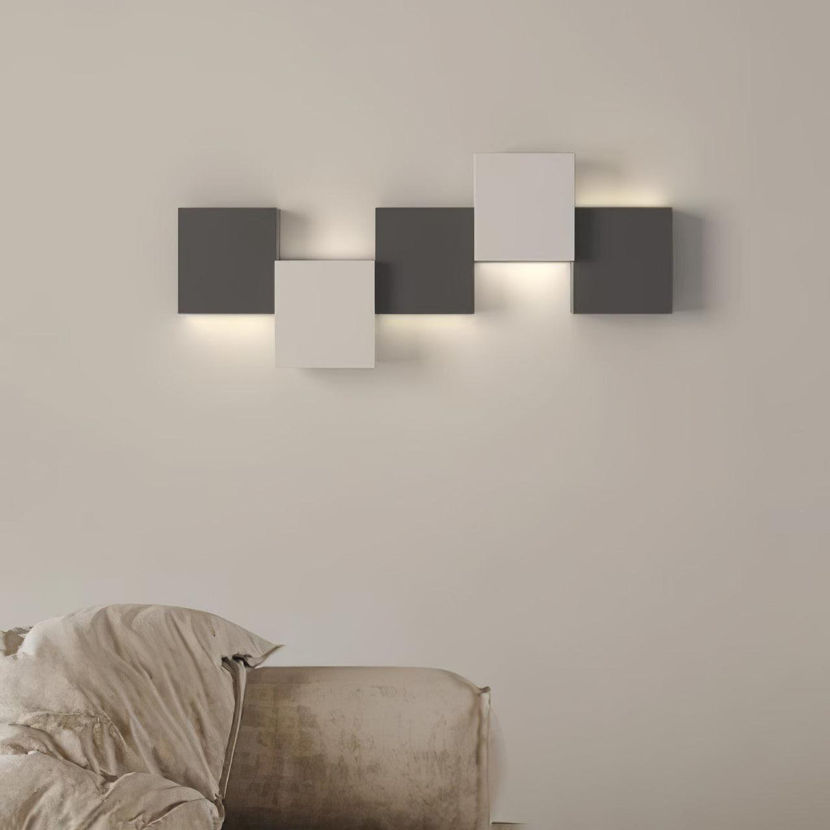 Brushed Metal Piano Key Contemporary Wall Sconce
